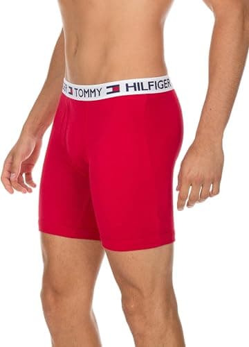 Tommy Hilfiger Mens Underwear 4 Pack Boxer Briefs, Black/Red/Navy/White, X-Large US - Image 3