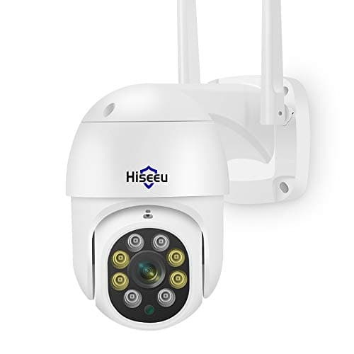 Hiseeu 2K 3MP PTZ Security Camera Outdoor,WiFi Camera, Auto Tracking&Light Alarm Floodlight & Color Night Vision,Two-Way Audio, Plug-in Cable,Compatible Wireless Camera System - Image 1