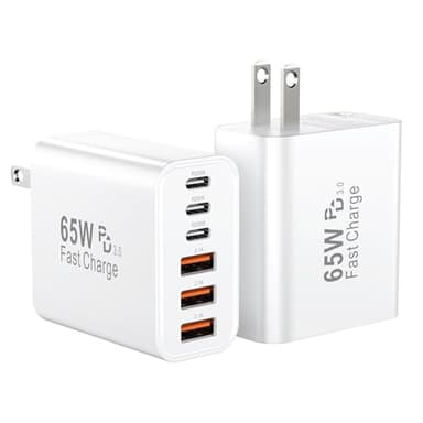 USB C Fast Charger Block, iPhone Charger Fast Charging Blocks 65W Multi Port Charger 6-Ports PD & QC Charging Cube Brick Power Adapter Type C Wall Chargers for iPhone 17/16/15/14/13/12 Pro Max, iPad - Image 1