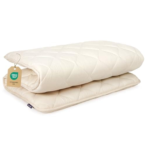 Aircliff Japanese Floor Futon Mattress, Roll Up Tatami Mat, Sleeping Pad, Shikibuton, CertiPUR-US Certified Foam Floor Bed Mattress for Sleeping, Dormitory, Guest Bed, Designed in Japan(White, Queen) - Image 1
