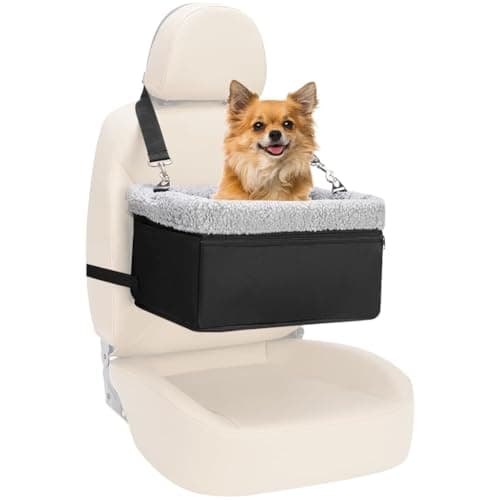 NOVOLAB Dog Car Seat for Small Pets Under 20lbs, Booster Seat with Metal Frame, Double-Layer Oxford Fabric, Safety Leash for Dogs and Cats - Image 1