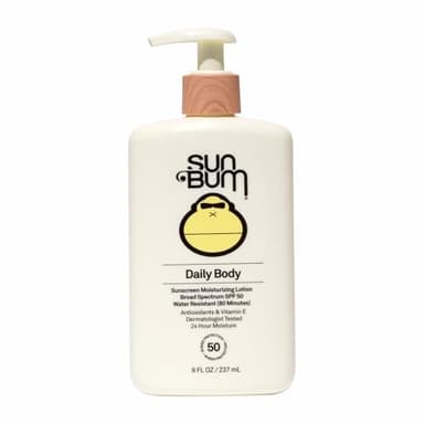 Sun Bum Daily SPF 50 Sunscreen Body Lotion - Broad Spectrum Moisturizing Sunscreen with Vitamin E - Vegan and Hawaii 104 Act Compliant (Without Octinoxate & Oxybenzone) - Dermatologist Tested - 8 oz - Image 1