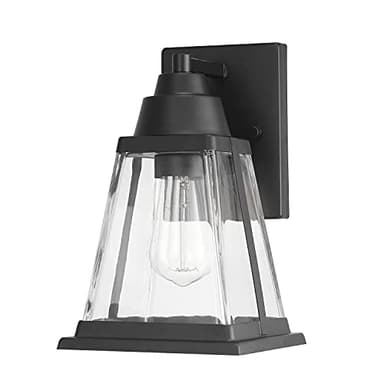 GLOBE Electric 44697 Merle 1-Light Outdoor Wall Sconce, Bronze, Clear Glass Shade, Brown, Bulb Not Included - Image 2