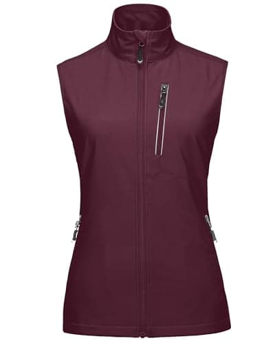 33,000ft Women's Lightweight Running Vest Outerwear with Pockets, Windproof Sleeveless Jacket for Golf Hiking Travel - Image 1