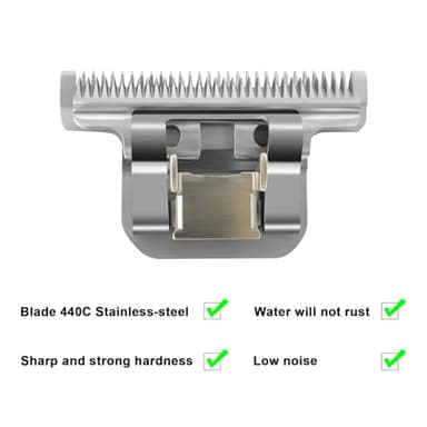 2 Pack T84# Detachable Pet Dog Grooming Stainless Steel Blades,Compatible with Andis/Oster A5/Wahl KM10 Series Dog Clippers,Cut Length 3/32"(2.4mm) - Image 2