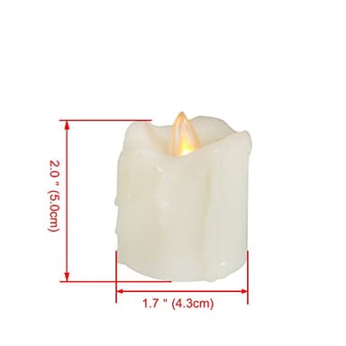12 Battery Operated Flameless LED Votive Candles with Timer Realistic Flickering Electric Tea Lights Set Bulk Baptism Wedding Party Decoration Kitchen Home Decor Table Centerpieces Batteries Included - Image 4