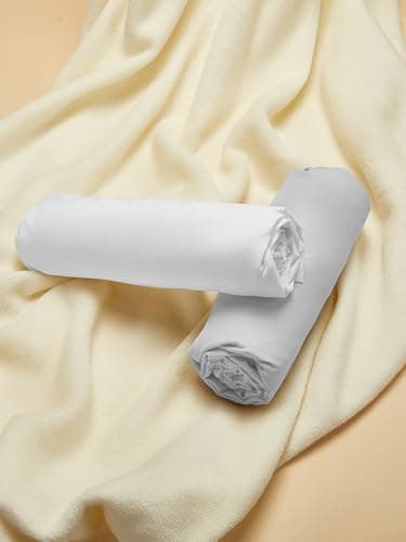 TILLYOU Baby Crib Sheets for Boys Girls, Fitted Crib Sheet 2 Pack for Standard Crib and Toddler Mattresses, Super Soft Toddler Bed Sheets, 28"x52"x8", White & Gray - Image 3