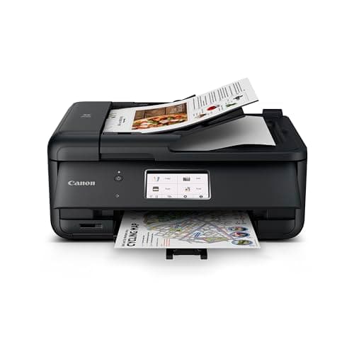 Canon PIXMA TR8620a - All-in-One Printer Home Office|Copier|Scanner|Fax|Auto Document Feeder | Photo, Document | Airprint (R), Android, Black, Works with Alexa - Image 1