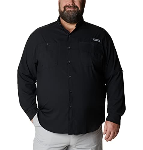 Columbia Mens PFG Tamiami Long Sleeve Fishing Shirt, Black, 2X - Image 1