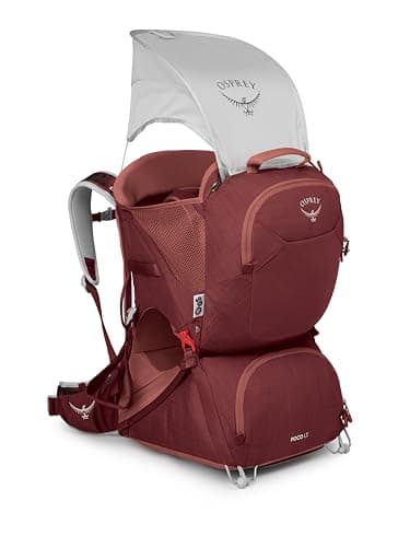 Osprey Poco LT Lightweight Child Carrier Backpack - Compact, Travel-Ready with Sunshade and Adjustable Fit - Lightweight, Comfortable Hiking for Toddlers, Red Mountain - Image 6