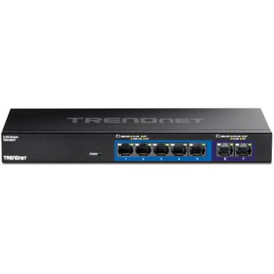 TRENDnet 7-Port Multi-Gig Gaming Switch, TEG-S327, 5 x 1G RJ-45 Base-T Ports, 2 x 2.5G RJ-45 Ports, 20Gbps Switching Capacity, Wall Mountable, Plug & Play, Lifetime Protection, Black - Image 9