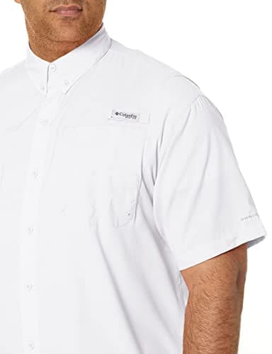 Columbia Mens PFG Tamiami II Short Sleeve Fishing Shirt, White, 2X - Image 3