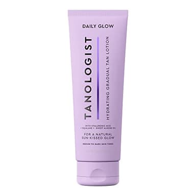 Tanologist Hydrating Daily Glow Body Lotion- Medium/Dark, Gradual Tanning Lotion, No Fake Tan Smell, Streak-Free & Natural Looking Self Tanner, Moisturizing, Vegan, 8.45 fl. oz/250 ml Tube - Image 1