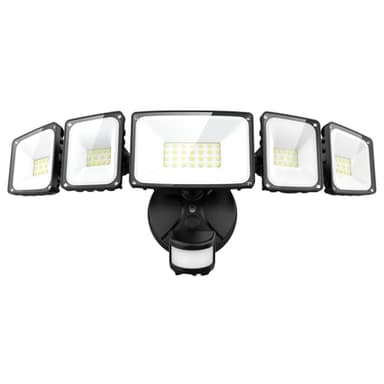 Onforu 5 Heads 55W LED Security Lights Motion Sensor Outdoor, 360° Wide Angle Wide Illumination, 5000LM Flood Light, 6500K, IP65 Waterproof, Hardwired Wall Light for Garage, Yard, Porch, Entryway - Image 1