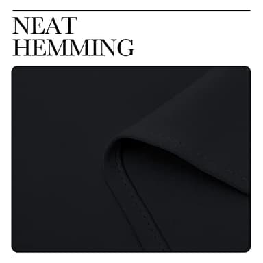 NICETOWN Halloween Pitch Black Solid Thermal Insulated Grommet Blackout Curtains/Drapes for Bedroom Window (2 Panels, 42 inches Wide by 63 inches Long, Black) - Image 8