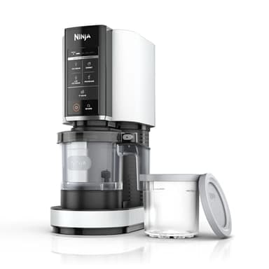 Ninja CREAMi Ice Cream Maker, 5 One-Touch Programs, White, Includes 2 16oz Pints with Storage Lids, Transform Frozen Bases to Ice Cream, Sorbets, Milkshakes, Vegan, Dairy-Free Options, NC300WH (Renewed) - Image 9