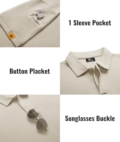 SCODI 5 Pack Mens Polo Shirts Short Sleeve Athletic Golf Polo Shirt for Men Casual Collared Summer Multipack T-Shirts XL Black grassgreen turquoiseblue Moonblue lightkhaki - Image 3