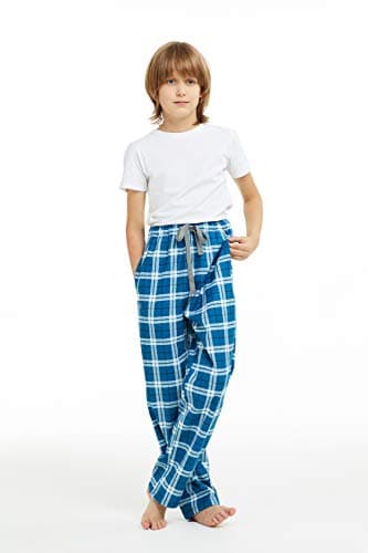 HiddenValor Big Boys Cotton Pajama Lounge Pants (Cyan Blue, L) - Image 4