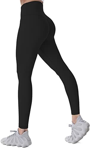 Sunzel Sunzfly Leggings for Women Yoga Pants with Tummy Control & High Waist for Workout Lounge Gym 28" Black Medium - Image 1