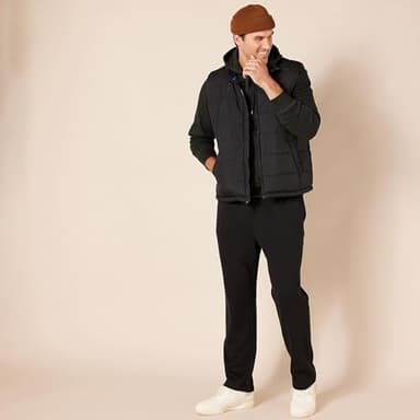 Amazon Essentials Men's Pullover Sweatshirt Hoodie, Big & Tall Options Available, Black Heather, Large - Image 8