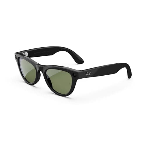 Meta Ray-Ban Glasses, Skyler, Shiny Black, Green Polarized Lenses - Image 1