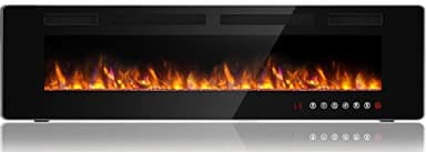 BOSSIN 72 inch Ultra-Thin Silence Linear Electric Fireplace, Recessed Wall Mounted Fireplace, Fit for 2 x 4 and 2 x 6 Stud, 12 Adjustable Flame Color & Speed,Touch Screen Remote Control with 8h Timer - Image 1