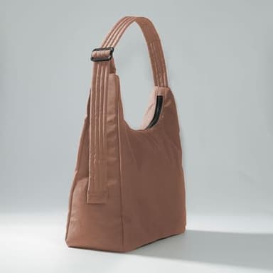 Large Nylon Shoulder Bag with Adjustable Quilted Strap – Fits 13" Laptop, Interior Zip Pocket - Image 2