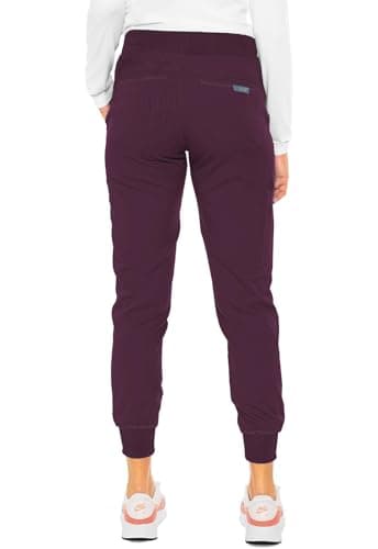 Med Couture Scrub Pants for Women Jogger Pant with 5 Pockets, Lightweight, Ultra Soft, 2-Way Stretch Fabric - MC7710P, M Petite, Wine - Image 6