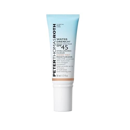 Peter Thomas Roth | Water Drench Hyaluronic Cloud Sheer Tint Moisturizer Broad Spectrum SPF 45, Hydrating Tinted SPF Moisturizer, Adaptable Sheer Tint, For All Skin Tones and Types - Image 1
