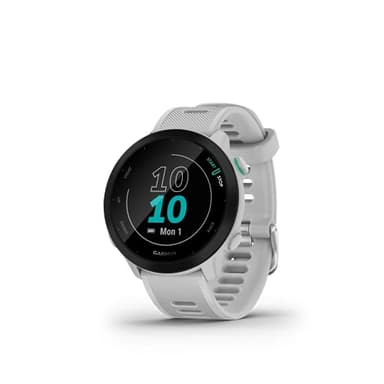 Garmin Forerunner 55, GPS Running Watch with Daily Suggested Workouts, Up to 2 Weeks of Battery Life, White - Image 1