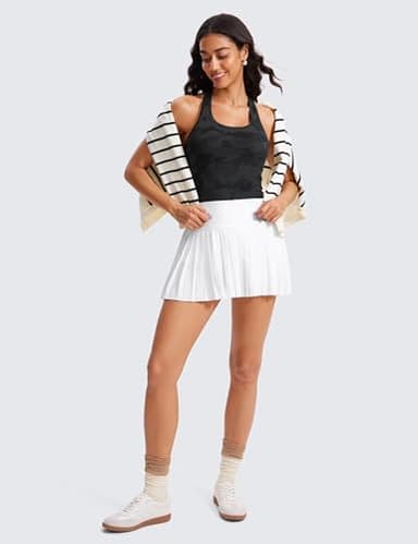 CRZ YOGA Butterluxe Racerback Workout Tank Tops for Women Tight Sleeveless Camisole Gym Athletic Yoga Shirts Dark Grey Camouflage 2 Small - Image 3