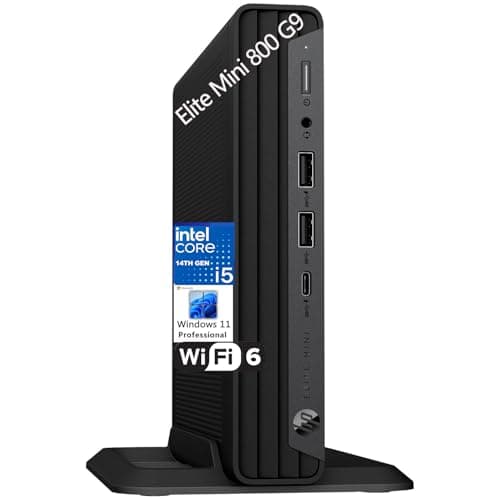 HP Desktop Computer PC Elite Mini 800 G9 MFF for Business, Intel 14-Core i5-14500 (Beat i7-13700), 32GB DDR5 RAM, 1TB PCIe SSD, WiFi 6, Bluetooth, Type-C, Keyboard and Mouse, Windows 11 Pro Vent-HEA - Image 1