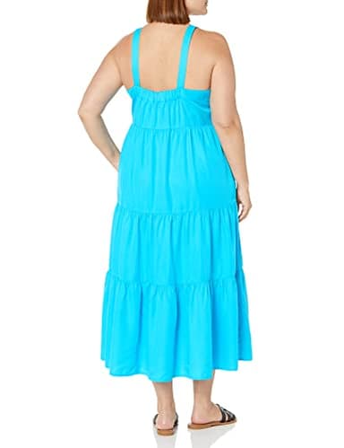 The Drop Women's Britt Tiered Maxi Tent Dress, Ocean Blue, XXL, Plus Size - Image 5