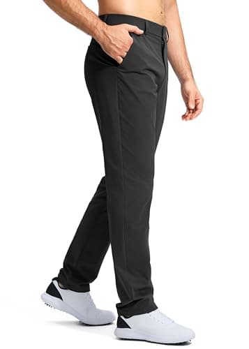 Pudolla Men's Golf Pants Stretch Work Pants for Men Dress Comfy Pants 32 Lightweight Quick Dry Casual Trousers(Black 30Wx32L) - Image 3