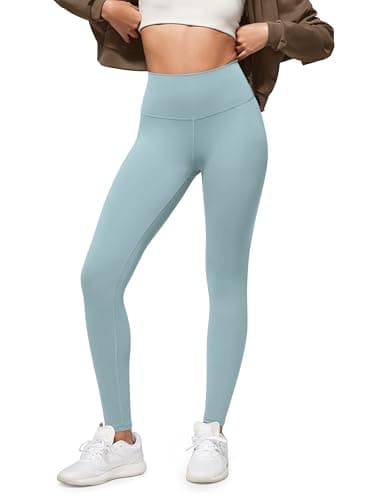 ODODOS Buttery Soft Lounge Yoga Leggings for Women Full Length 28" High Waist Yoga Pants, Chambray, XX-Large - Image 1