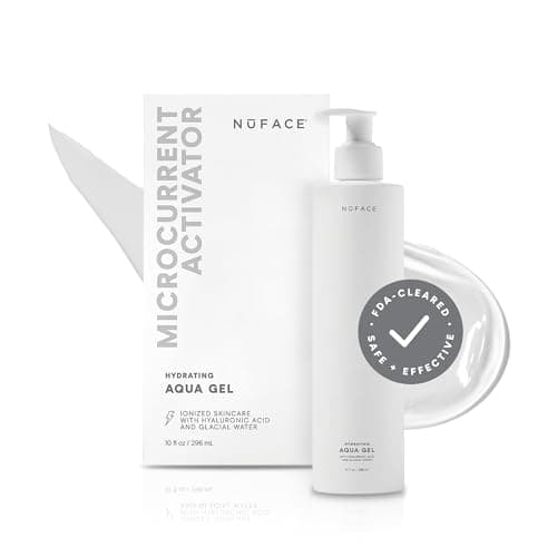 NuFACE Aqua Gel Activator - Microcurrent Conductive Gel & Activator Powered by IonPlex & Hyaluronic Acid to Enhance Results of NuFACE Microcurrent Facial Device - Improves Skin Radiance (10 oz) - Image 1