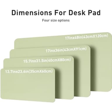Aothia Leather Desk Pad Protector, Mouse Pad, Office Desk Mat, Non-Slip PU Leather Desk Blotter, Laptop Desk Pad, Waterproof Desk Writing Pad for Office and Home (Grass Green, 36" x 17") - Image 4