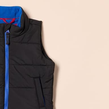 Amazon Essentials Boys' Heavyweight Outerwear Puffer Vest, Black, Large - Image 2