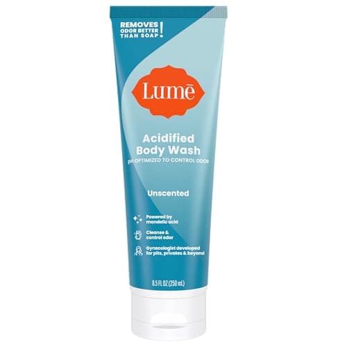Lume Acidified Body Wash - 24 Hour Odor Control - Removes Odor Better than Soap - Moisturizing Formula - Formulated Without SLS or Parabens - OB/GYN Developed - 8.5 ounce (Unscented) - Image 1