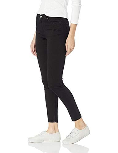 Amazon Essentials Women's Mid-Rise Stretchy Skinny Jean, Black, 14 Short - Image 3