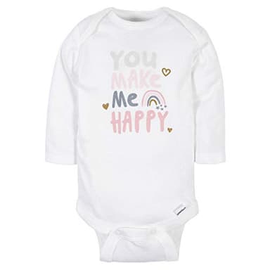 Gerber Baby Girls' 6-Pack Long-Sleeve Onesies Bodysuits, Bear Pink, 0-3 Months - Image 2