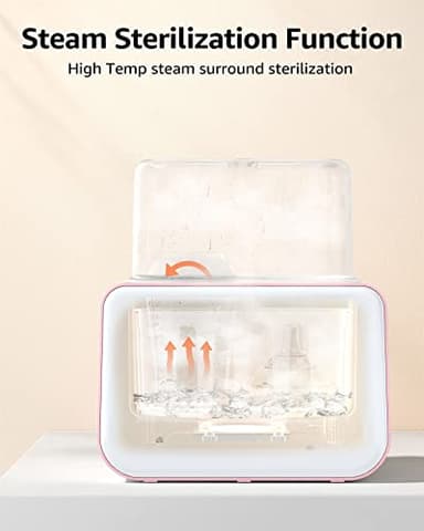 Baby Bottle Warmer, Gronwsy 8-in-1 Fast Milk Warmer with Timer Breastmilk or Formula, Fits 2 Bottles, Accurate Temperature Control, with Defrost, Sterili-zing, Keep, Heat Baby Food Jars Function - Image 5