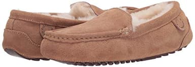 Dearfoams Women's Fireside Water Resistant Indoor/Outdoor Genuine Shearling Mel Moccasin Slipper, Wide Widths - Image 8