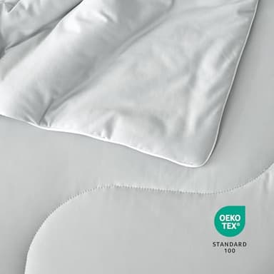 Cozy Bliss Viscose Cooling Comforter King Size, Reversible Cooling Blanket for Hot Sleepers and Night Sweats, Q-Max 0.4 Breathable Summer Comforter Quilt, Lightweight Soft Silky Smooth, Cool Grey - Image 7