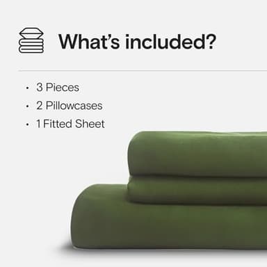 DOZ Sheet Set, 100% Viscose derived from Bamboo, Organically Grown, Buttery Soft, Cooling Sheets, High GSM, Deep Pockets - 3 Piece - 2 Pillowcases 1 Fitted Sheet (Forest, King) - Image 2