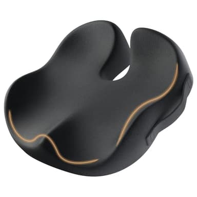ProtoArc Seat Cushion, Office Chair Cushion for Sciatica, Coccyx Cushion, Ergonomic Memory Foam Seat Cushion for Car, Home, Pressure Relief Pad for Hip, Tailbone, All Day Comfort - Black - Image 1
