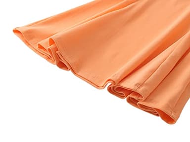 Little Girls Short Sleeve Swing Dress Kids A-Line Skater Twirl Summer Casual Dresses (Orange,4T) - Image 6