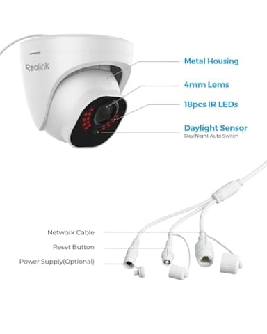 REOLINK 5MP PoE Security Camera, Surveillance Outdoor Indoor for home, Person/Vehicle/Pet Detection, Time-Lapse, Work with Smart Home, 100ft IR Night Vision, Support 512GB SD Card, RLC-520A(Pack of 2) - Image 8