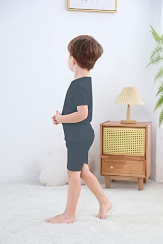 GUISBY Baby Toddler Rayon Pajamas, 2 Piece Short Sleeve Pajama Sets 12-18 Months - Image 3
