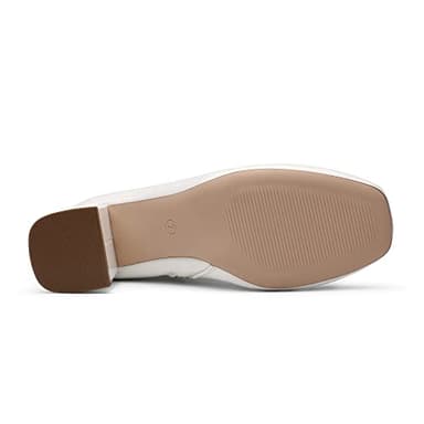 DREAM PAIRS Women's Gogo Boots, Square Toe Chunky Knee High Boots for Women，Fall Long Boots for Disco Cosplay Halloween Outfits, Sdkb2231w, White/Patent/Pu, Size 7.5 - Image 5